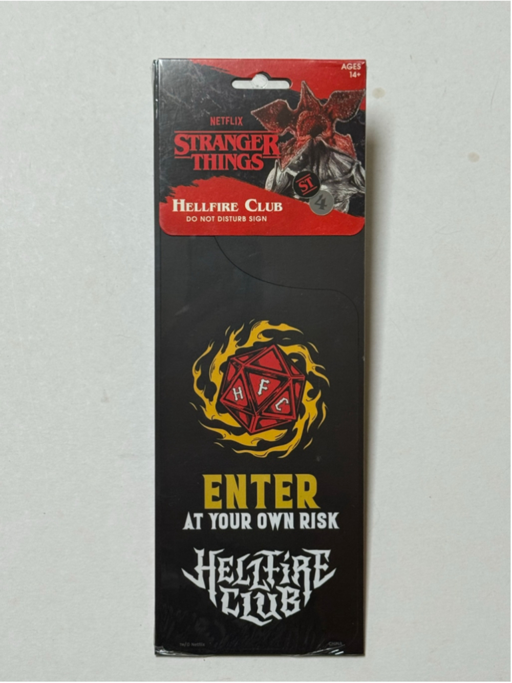 Stranger Things Hellfire Club Do Not Disturb Sign NEW